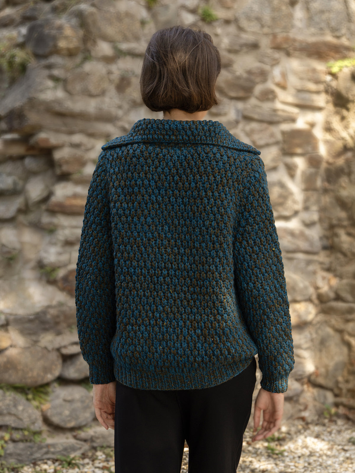 Collar Fisherman Cardigan