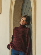 High-neck Lacy Sweater