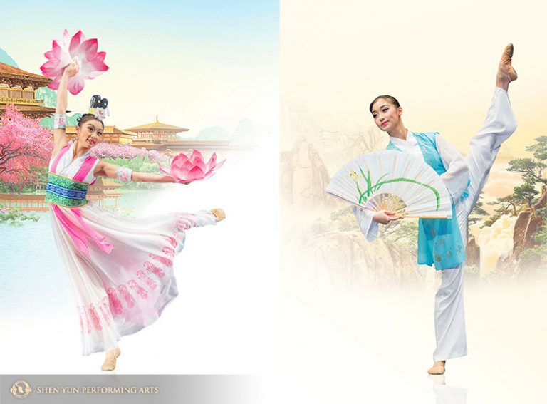Shen Yun’s costumes are inspired by traditional culture, and the digital ba...