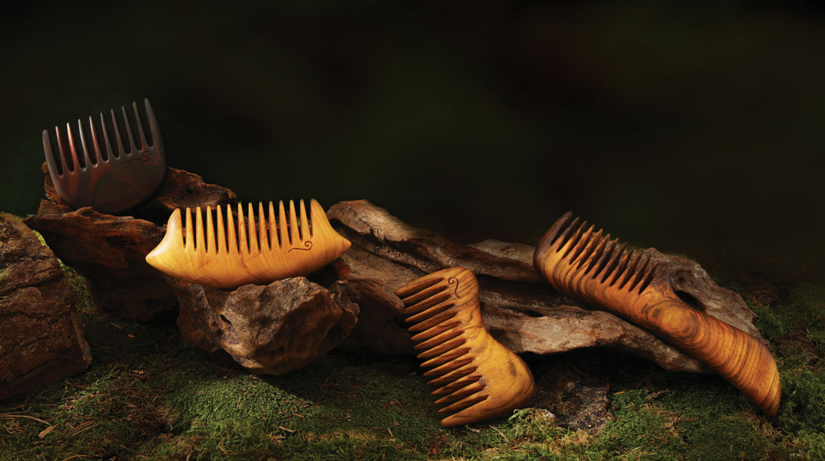wood combs in the M Comb collection