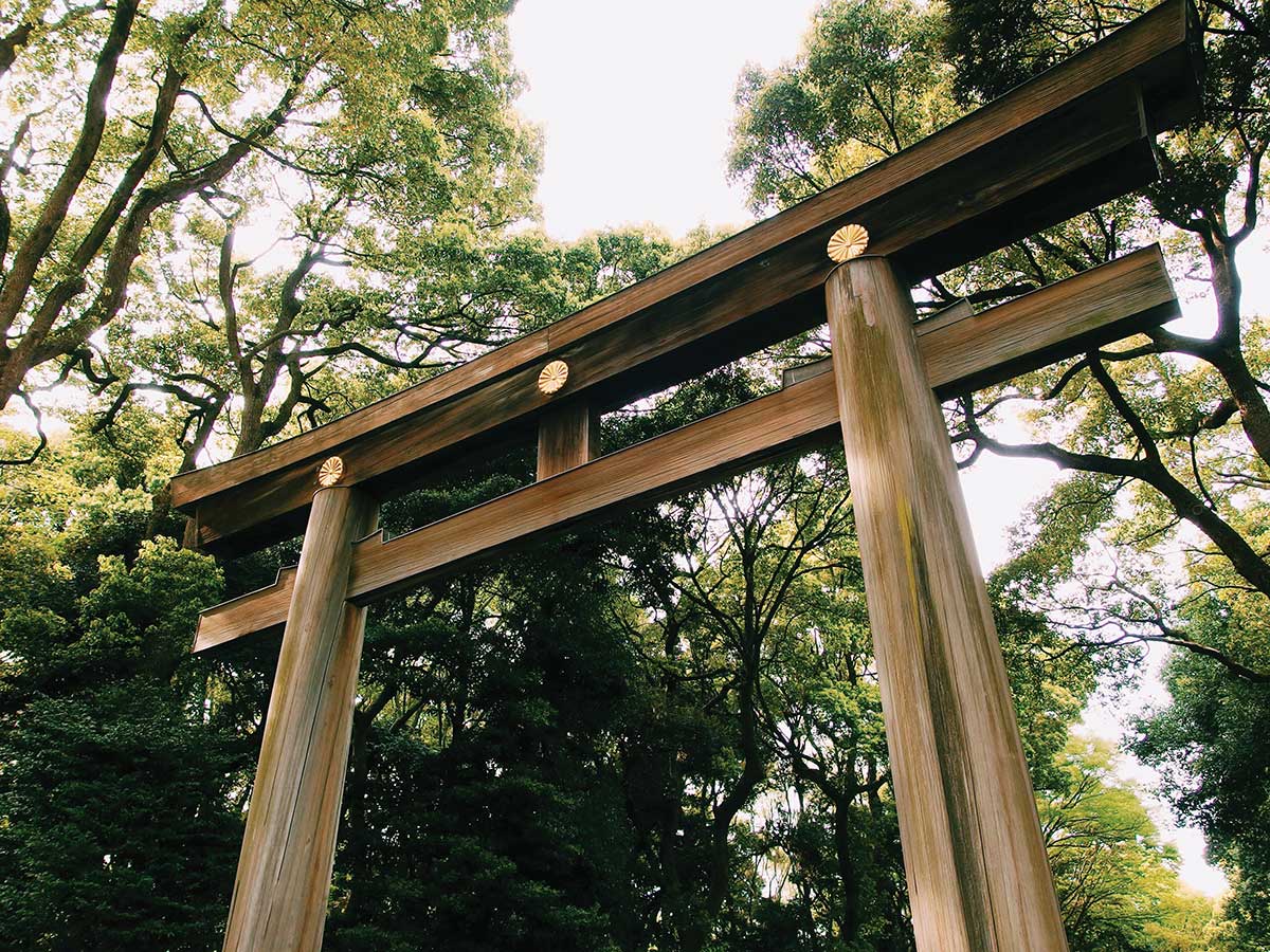 traditional Japanese torii gate