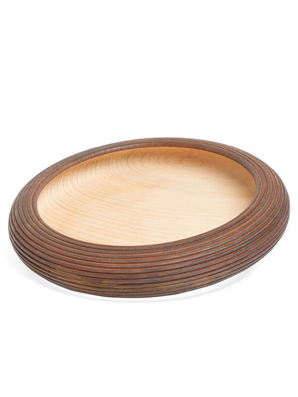 Adorable Ribbed Wooden Bowl