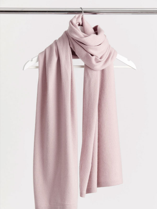 A feminine pastel wrap for ultimate comfort