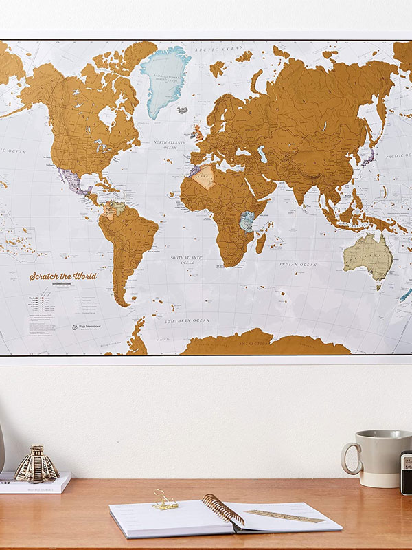 A wall map to indulge their wanderlust