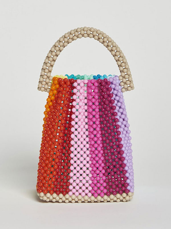 Small Beaded Bucket Bag Crystal Beaded Bucket Bag Bags & Purses Handbags Top Handle Bags 