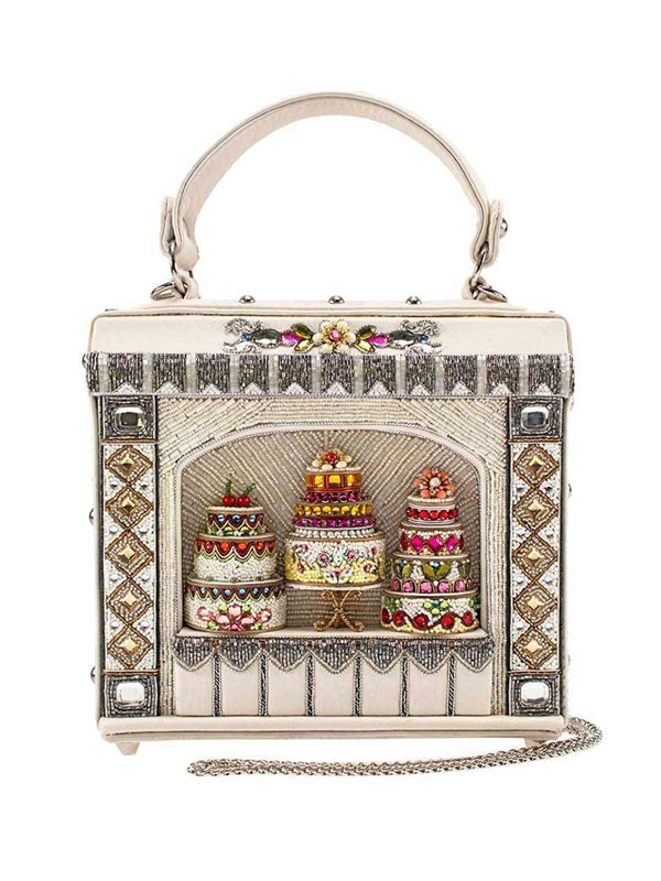 Jewelled bag with cake motif