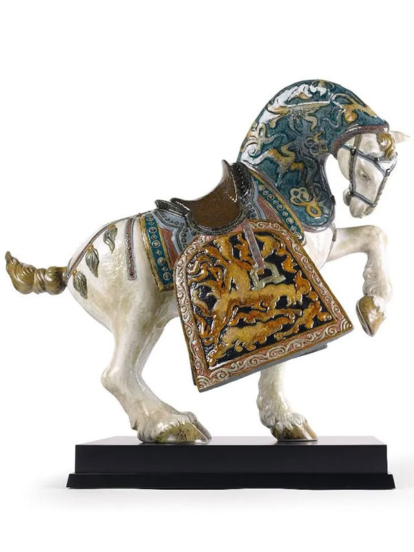 A Porcelain Horse with Oriental Tradition