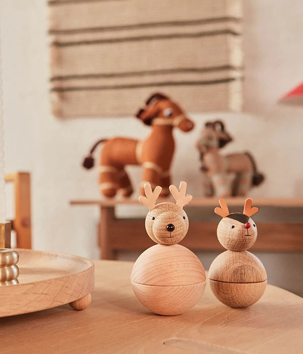 Wooden Animal—Rosa Reindeer