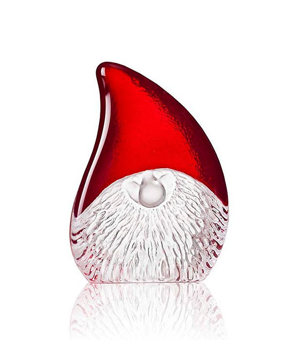 Whimsical Glass Santa