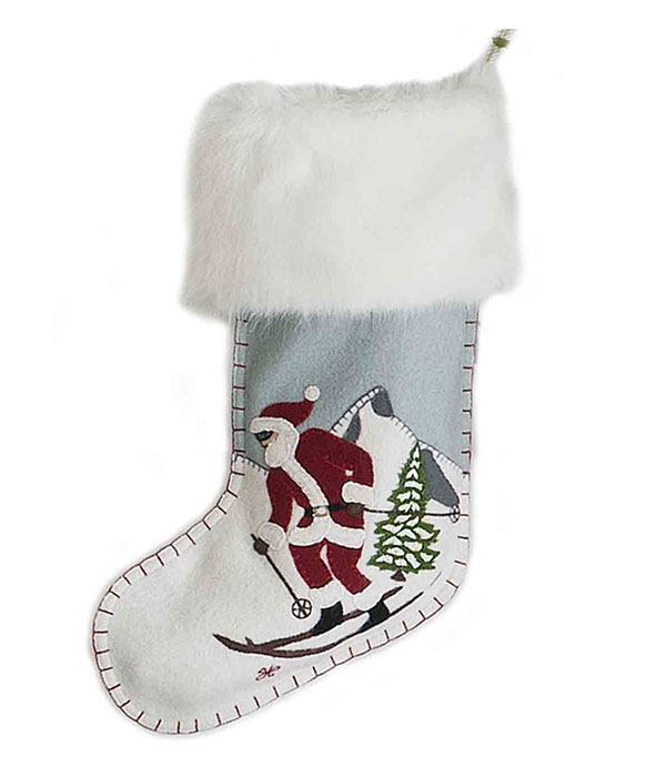 Cozy Hand-Stitched Santa Stocking