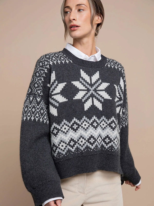 Modern Woman’s Snowflake Christmas Sweater