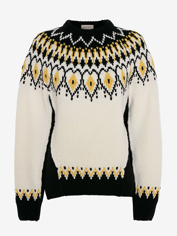 Monochrome Fair Isle Sweater