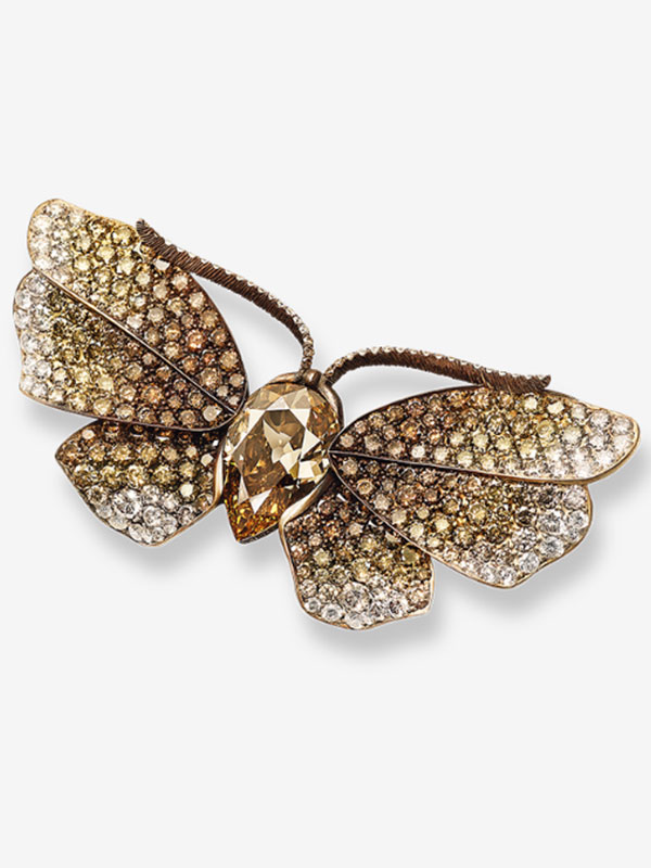 Golden Butterfly Jewelry Brooch
