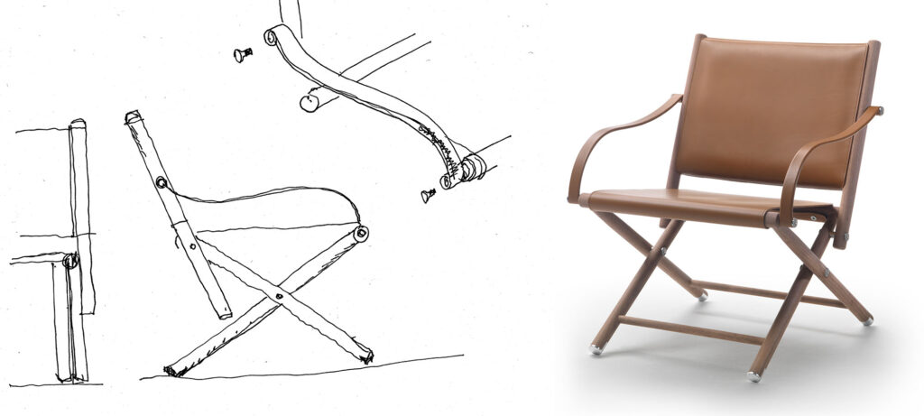 New Flexform Lauren Folding Chair by Antonio Citterio