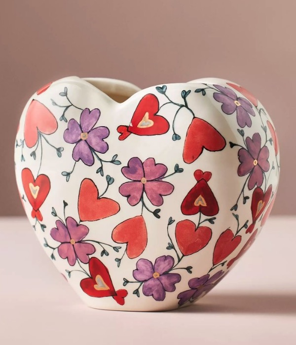 Anthropologie Blooming Hearts Vase